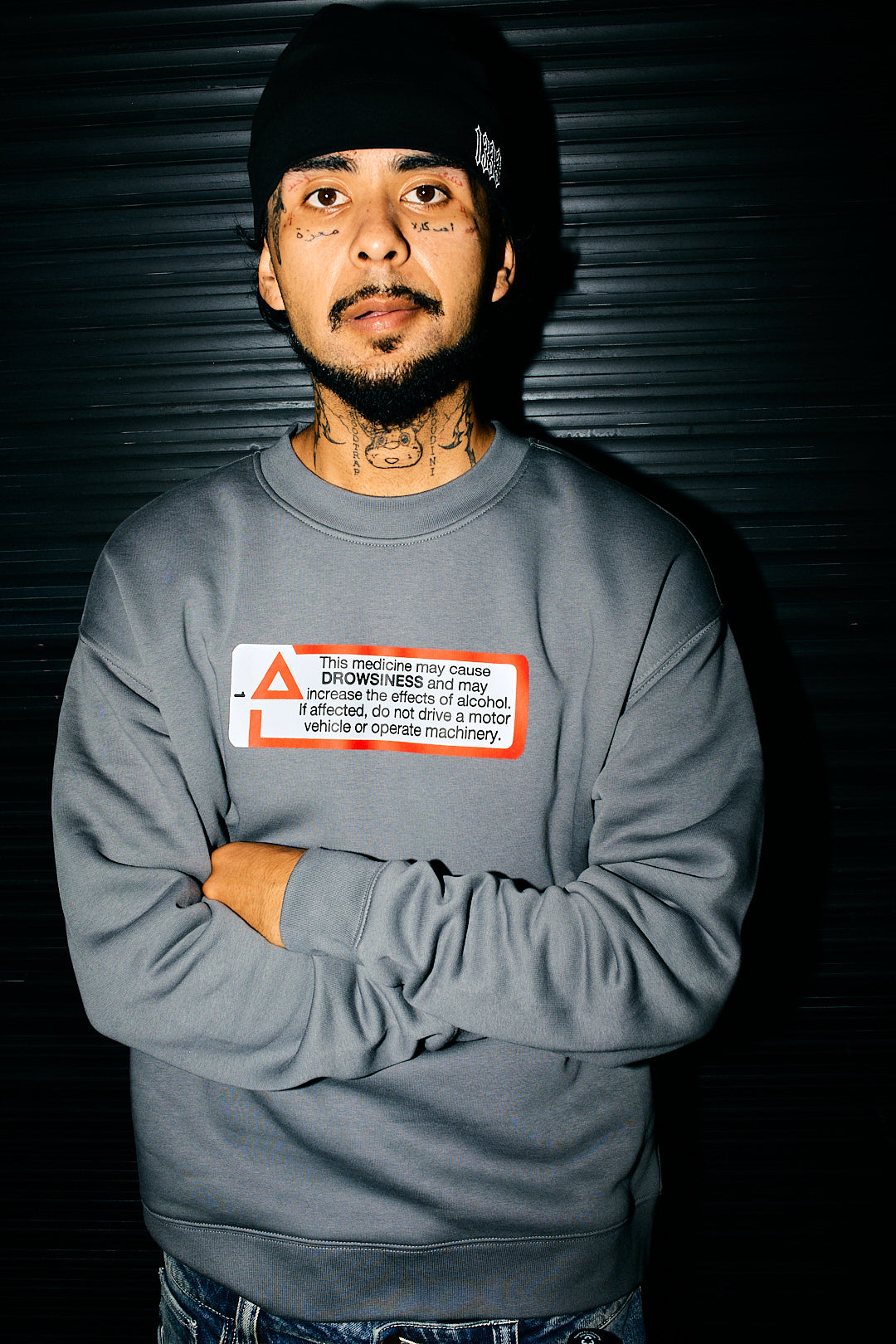 Drowsy Sticker Crew Neck