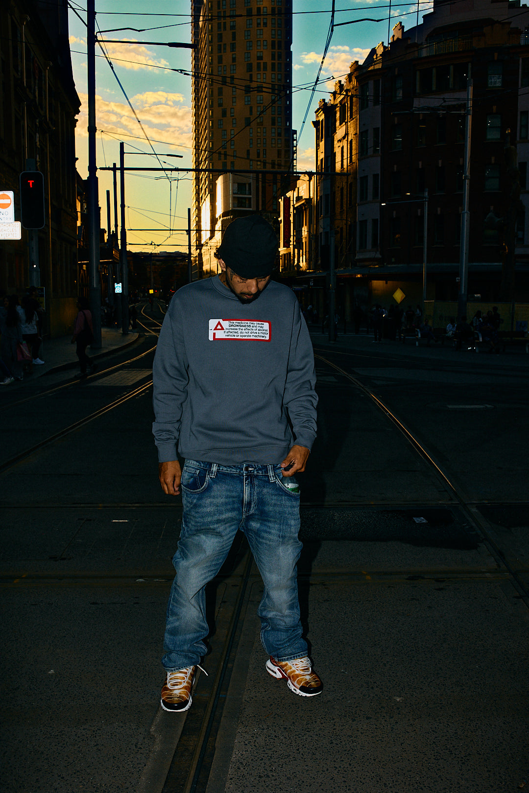 Drowsy Sticker Crew Neck